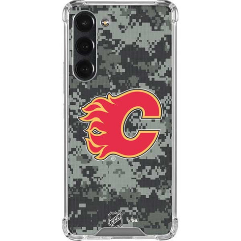 NHL Calgary Flames Camo Galaxy S23 Plus Clear Case