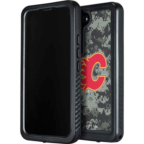 NHL Calgary Flames Camo Galaxy S23 Plus Waterproof Case
