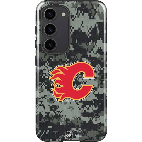 NHL Calgary Flames Camo Galaxy S23 Pro Case