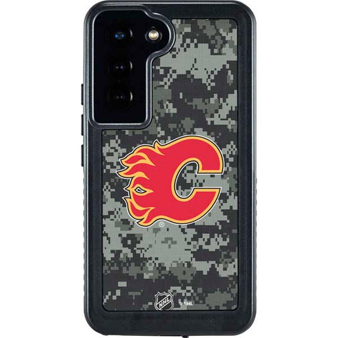 NHL Calgary Flames Camo Galaxy S23 Waterproof Case