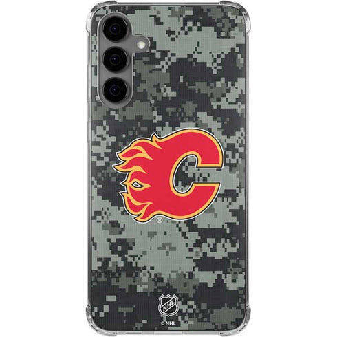 NHL Calgary Flames Camo Galaxy S24 Plus Clear Case