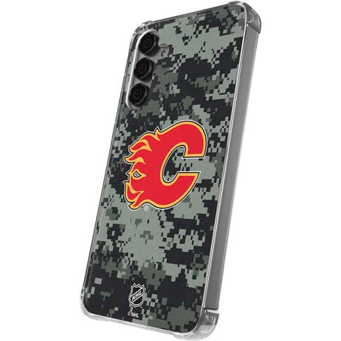 NHL Calgary Flames Camo Galaxy S24 Plus Clear Case