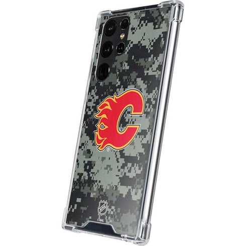 NHL Calgary Flames Camo Galaxy S24 Ultra Clear Case