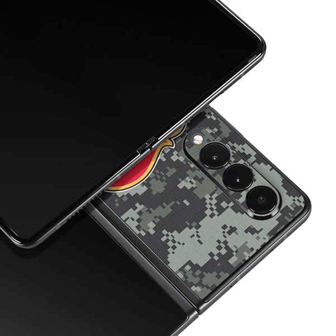 NHL Calgary Flames Camo Galaxy Z Fold3 5G Skin