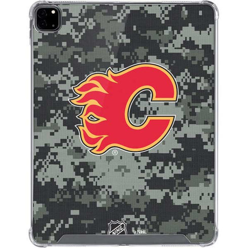 NHL Calgary Flames Camo iPad Pro 12.9in (2020) Clear Case
