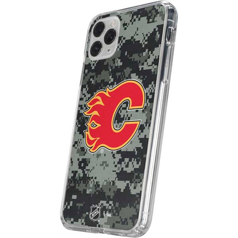 NHL Calgary Flames Camo iPhone 11 Pro Clear Case
