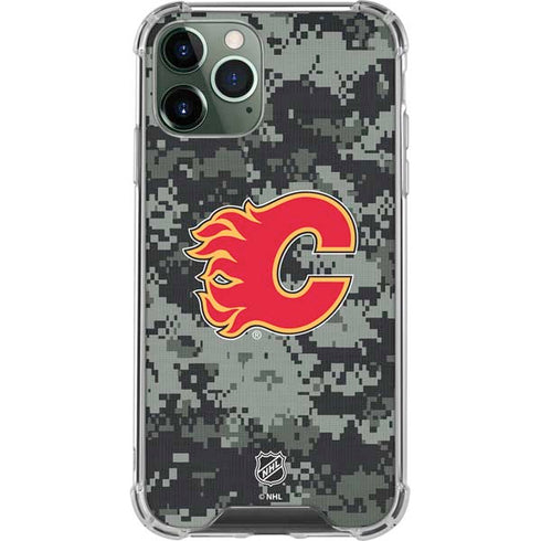 NHL Calgary Flames Camo iPhone 11 Pro Max Clear Case
