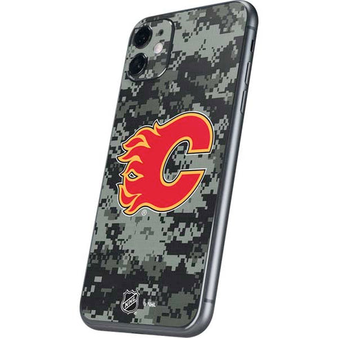 NHL Calgary Flames Camo iPhone 11 Skin