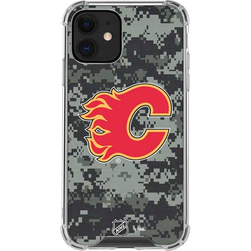 NHL Calgary Flames Camo iPhone 12 Mini Clear Case