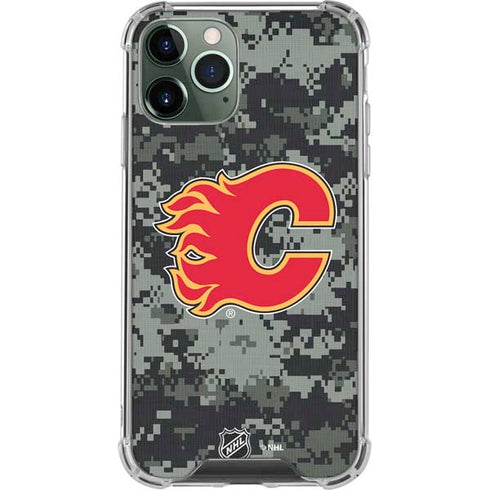 NHL Calgary Flames Camo iPhone 12 Pro Clear Case