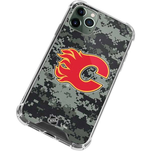 NHL Calgary Flames Camo iPhone 12 Pro Clear Case