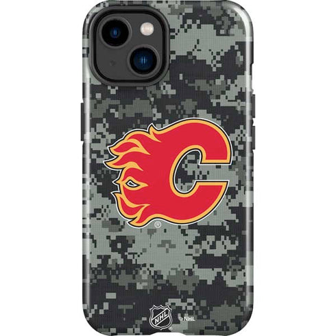 NHL Calgary Flames Camo iPhone 15 Plus Impact Case