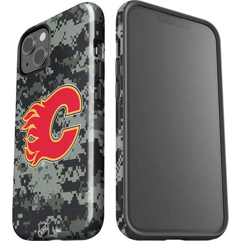 NHL Calgary Flames Camo iPhone 15 Plus Impact Case