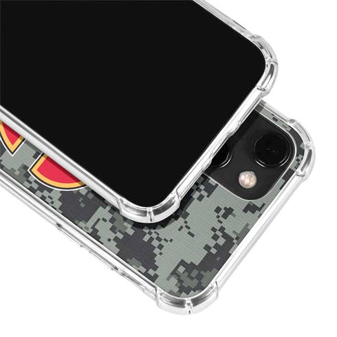 NHL Calgary Flames Camo iPhone 14 Plus Clear Case