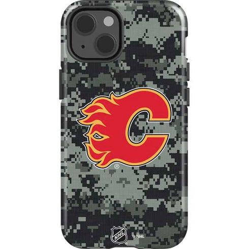 NHL Calgary Flames Camo iPhone 15 Impact Case
