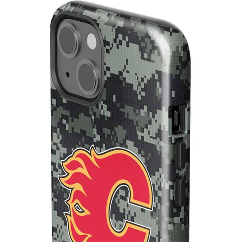 NHL Calgary Flames Camo iPhone 15 Impact Case