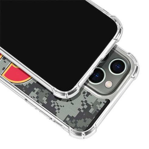 NHL Calgary Flames Camo iPhone 15 Pro Clear Case