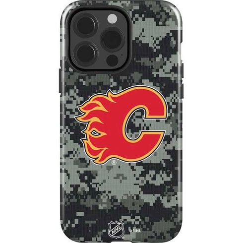 NHL Calgary Flames Camo iPhone 15 Pro Impact Case