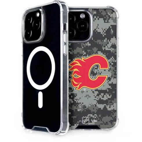 NHL Calgary Flames Camo iPhone 14 Pro Max MagSafe Case