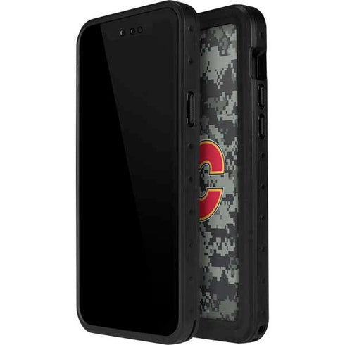 NHL Calgary Flames Camo iPhone 15 Plus Waterproof Case