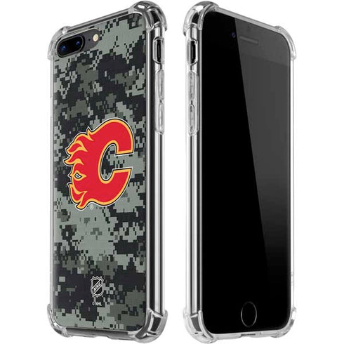 NHL Calgary Flames Camo iPhone 7/8 Plus Clear Case