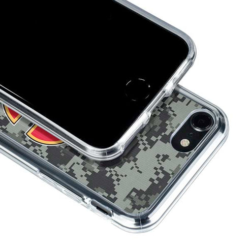 NHL Calgary Flames Camo iPhone SE (2nd & 3rd Gen) Clear Case