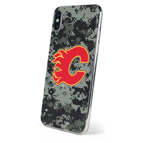 NHL Calgary Flames Camo iPhone X Skin