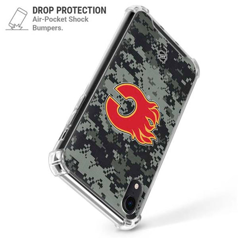 NHL Calgary Flames Camo iPhone XR Clear Case