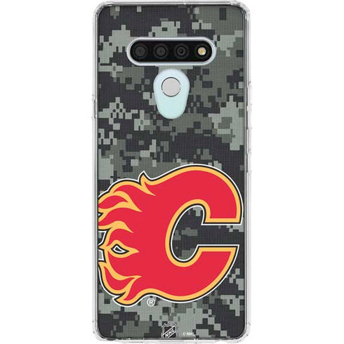 NHL Calgary Flames Camo LG Stylo 6 Clear Case
