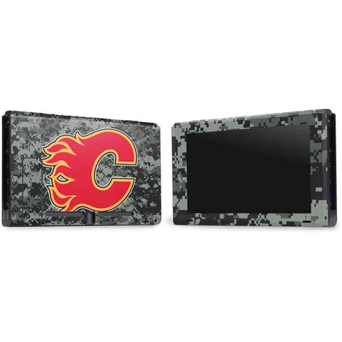 NHL Calgary Flames Camo Nintendo Switch Bundle Skin