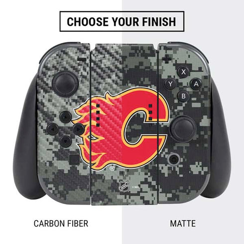 NHL Calgary Flames Camo Nintendo Switch Bundle Skin