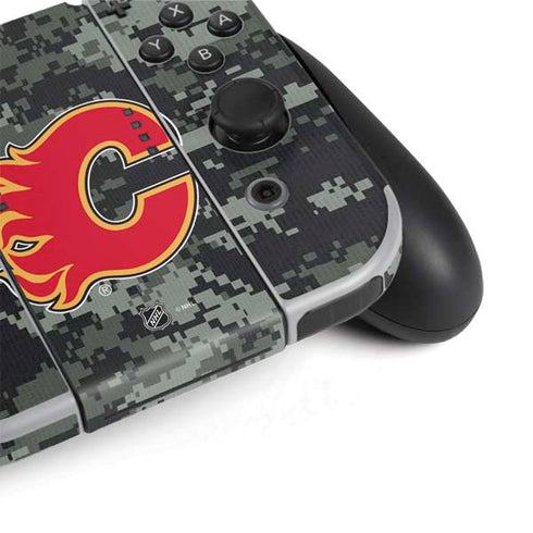 NHL Calgary Flames Camo Nintendo Switch OLED (2021) Skin