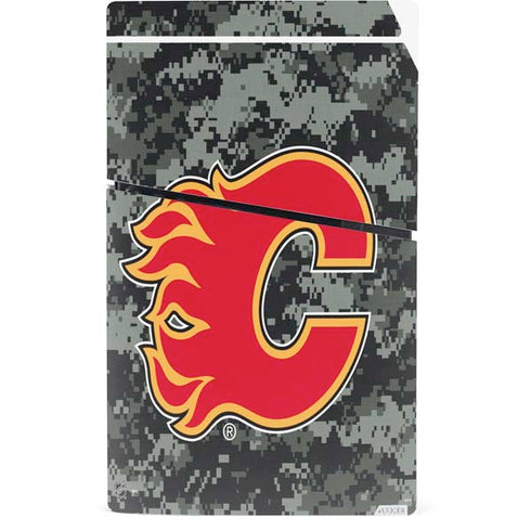 NHL Calgary Flames Camo PS5 Slim Digital Edition Console Skin