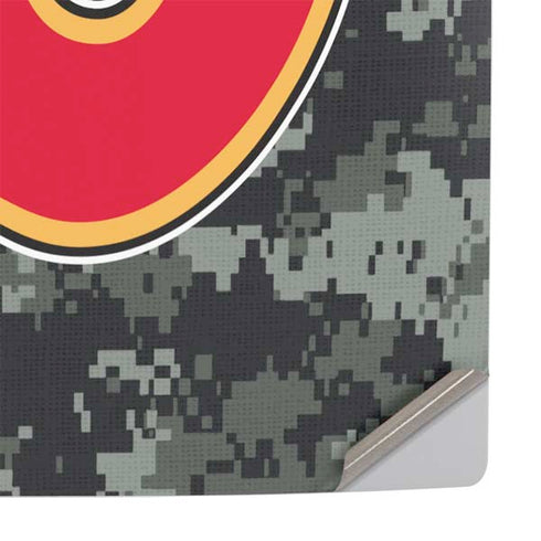 NHL Calgary Flames Camo PS5 Slim Digital Edition Console Skin