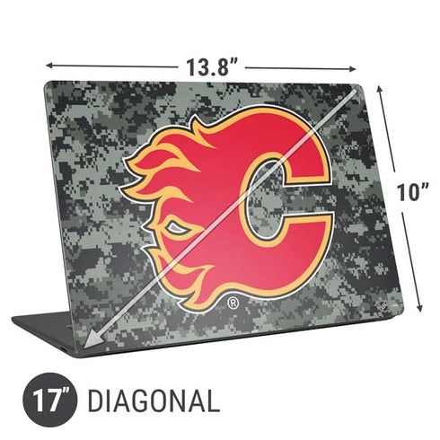 NHL Calgary Flames Camo Universal Laptop 17in (13.8 x 10in) Skin