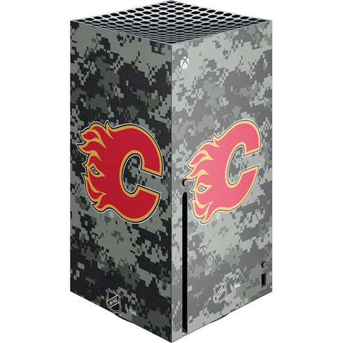 NHL Calgary Flames Camo Xbox Series X Console Skin