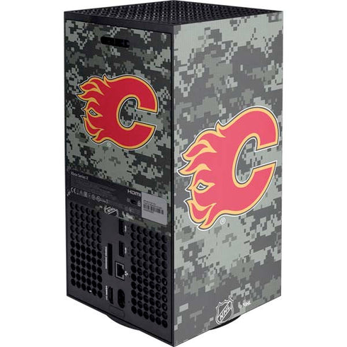 NHL Calgary Flames Camo Xbox Series X Console Skin