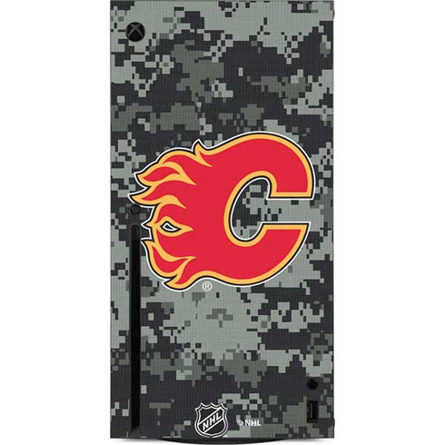 NHL Calgary Flames Camo Xbox Series X Console Skin