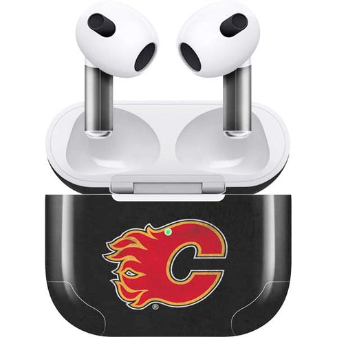 NHL Calgary Flames Distressed Apple AirPods (3rd Gen 2021) Skin