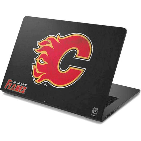 NHL Calgary Flames Distressed Dell Chromebook Skin