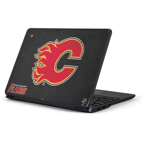 NHL Calgary Flames Distressed Samsung Chromebook Skin