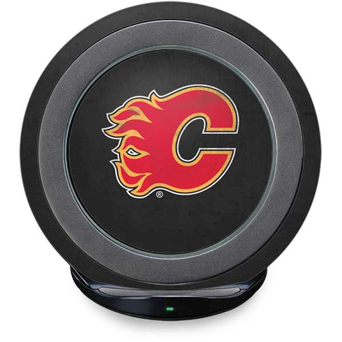 NHL Calgary Flames Distressed Fast Charge Wireless Charging Stand Skin