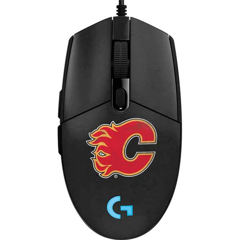 NHL Calgary Flames Distressed G203 Prodigy RGB Wired Gaming Mouse Skin