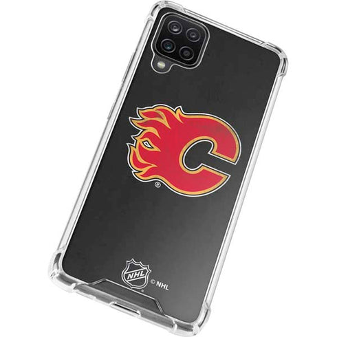 NHL Calgary Flames Distressed Galaxy A12 Clear Case