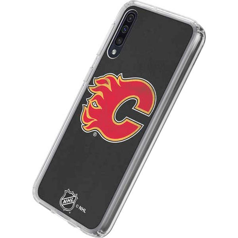 NHL Calgary Flames Distressed Galaxy A50 Clear Case