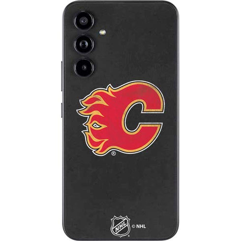 NHL Calgary Flames Distressed Galaxy A54 5G Skin