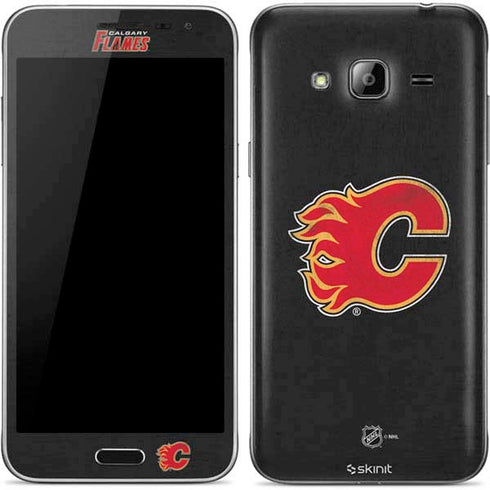 NHL Calgary Flames Distressed Galaxy J3 Skin