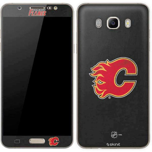NHL Calgary Flames Distressed Galaxy J7 Skin