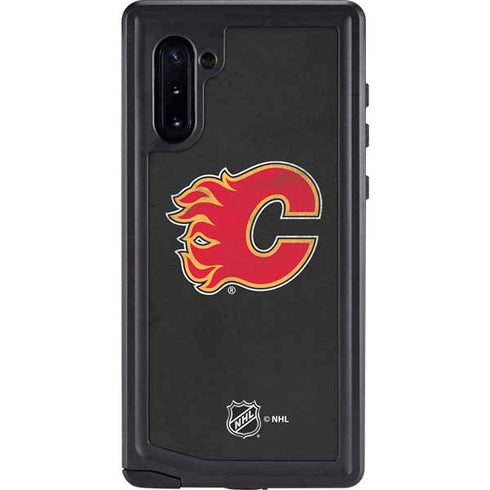 NHL Calgary Flames Distressed Galaxy Note 10 Waterproof Case