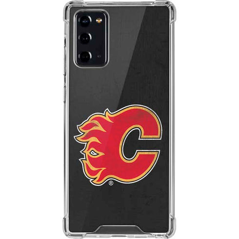 NHL Calgary Flames Distressed Galaxy Note20 5G Clear Case